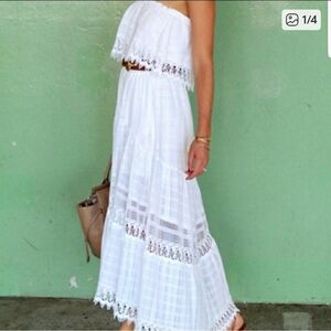Gypsy 05 White Strapless Maxi Dress